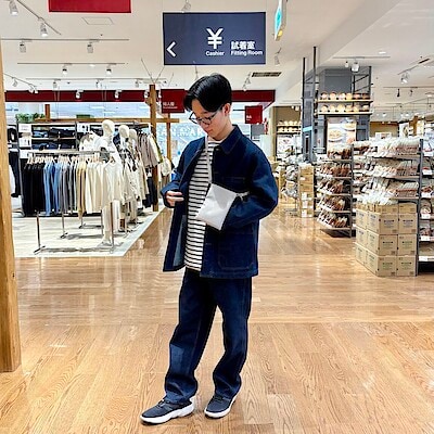 紳士 木の実から作ったカポック混デニム カバーオール | 無印良品